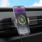 Hoco 15W Wireless Charging Car Holder Air Vent Mount HW7 image 2