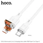 Hoco 2-in-1 Charging Data Cable U131 USB/Type-C to Type-C image 4