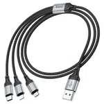 Hoco X102 Fresh 3-in-1 Charging Data Cable (iP+Micro+Type-C) image 5