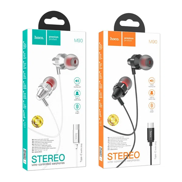 Hoco Wired Earphones Type-C M90 Delight with Mic