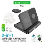Hoco CQ7 Pass Folding 3-in-1 Wireless Fast Charger (iWatch+SAM) image 5