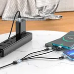 Hoco X102 Fresh 3-in-1 Charging Data Cable (iP+Micro+Type-C) - Available at AfnoBazar Nepal