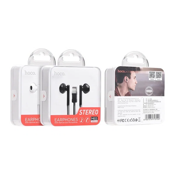 Hoco Special Sound Wire Control Earphones (Type-C) – M65 - Available at AfnoBazar Nepal