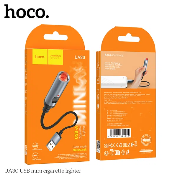 Hoco UA30 Cigarette Lighter USB - Available at AfnoBazar Nepal