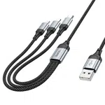 Hoco X102 Fresh 3-in-1 Charging Data Cable (iP+Micro+Type-C) - Available at AfnoBazar Nepal