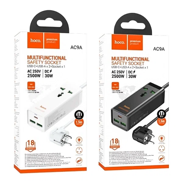 Hoco AC9A 30W 4-Port PD Desktop Charging Station (EU) - Available at AfnoBazar Nepal