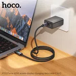 Hoco X112 Favor 60W Screen Display Charging Data Cable C to C - Available at AfnoBazar Nepal