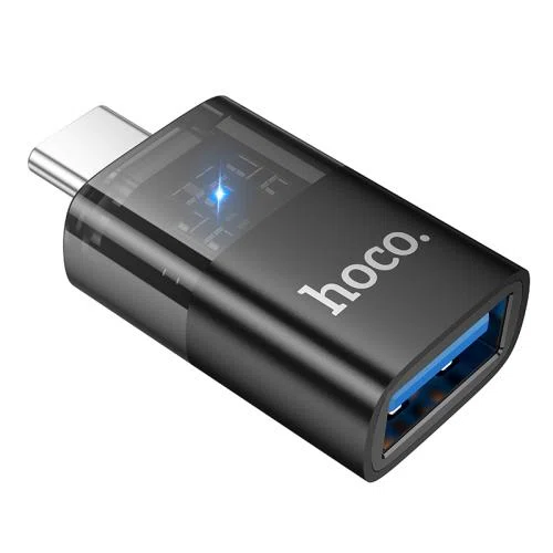 Hoco UA36B Type-C Male to USB Female OTG Transparent Adapter - Available at AfnoBazar Nepal