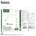 Hoco DUP05 iPhone to iPhone + 3.5mm Digital Audio Converter - Available at AfnoBazar Nepal