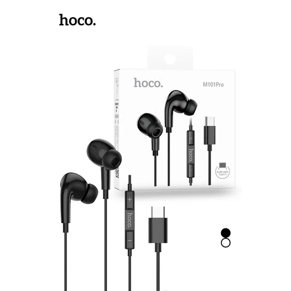Hoco M101 Pro Crystal Joy Type-C Wired Earphone - Available at AfnoBazar Nepal