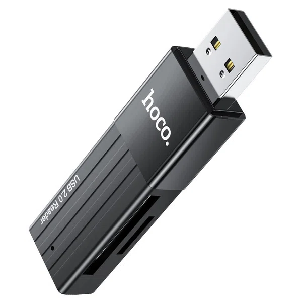 Hoco HB20 Mindful 2-in-1Card Reader (USB2.0) - Available at AfnoBazar Nepal