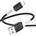 Hoco X82 iP Silicone Charging Data Cable (Black) - Available at AfnoBazar Nepal