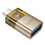 Hoco UA36B Type-C Male to USB Female OTG Transparent Adapter - Available at AfnoBazar Nepal