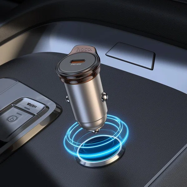 Hoco NZ16 Rigorous PD 30W USB-C / Type-C Single Port Car Charger - Available at AfnoBazar Nepal