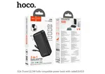 Hoco J126 Travel 22.5W Fully Compatible Power Bank with Cable (US/EU) (10000mAh) - Available at AfnoBazar Nepal