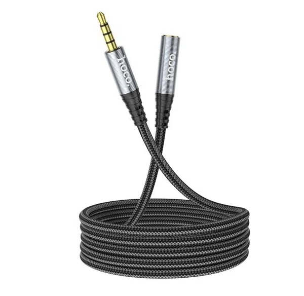 Hoco UPA20 3.5mm Male to Female Audio Extension Cable, Length:1m (Black) - Available at AfnoBazar Nepal