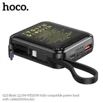 Hoco Q23 Blade 22.5W+PD20W Fully Compatible Power Bank with Cable (10000mAh) - Available at AfnoBazar Nepal