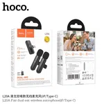 Hoco L20A Fair Dual-Mic Wireless Microphone (iP/Type-C) - Available at AfnoBazar Nepal