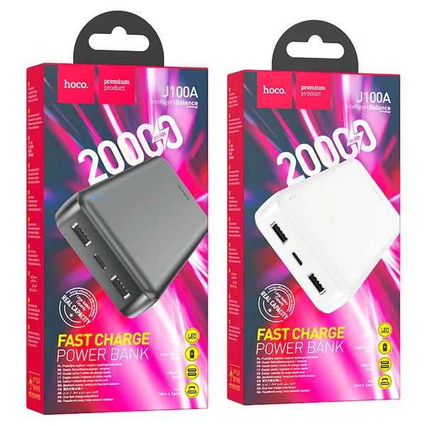 Hoco J100A High-Ranking Power Bank (20000mAh) - Available at AfnoBazar Nepal