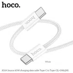 Hoco X104 Source 60W Charging Data Cable Type-C to Type-C (L=1m) - Available at AfnoBazar Nepal