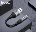 Hoco LS36 USB to 3.5mm AUX Female External Sound Card Cable (12cm) - Available at AfnoBazar Nepal