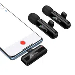 Hoco L20A Fair Dual-Mic Wireless Microphone (iP/Type-C) - Available at AfnoBazar Nepal