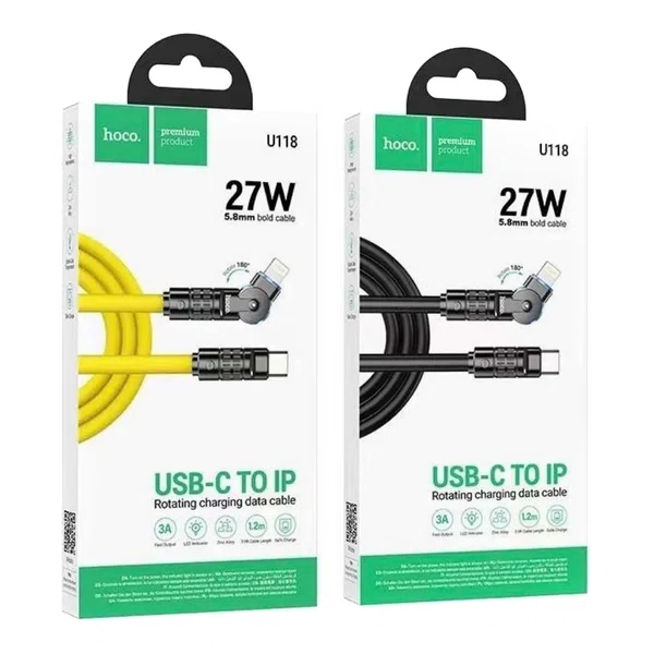 Hoco U118 iP Triumph PD Rotating Charging Data Cable - Available at AfnoBazar Nepal