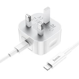 Hoco C91B Founder Single Port PD20W Charger Set (C to iP) (UK) - Available at AfnoBazar Nepal