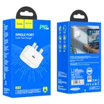 Hoco C91B Founder Single Port PD20W Charger (UK) - Available at AfnoBazar Nepal