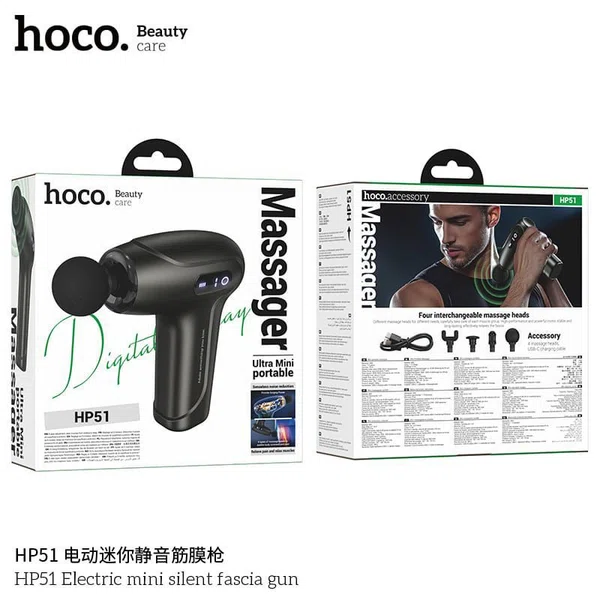 Hoco HP51 Electric Mini Handheld Silent Massage Fascia Gun - Available at AfnoBazar Nepal