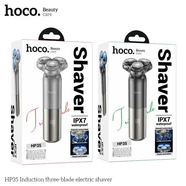 Hoco HP35 Electric Shaver with Three Blades (Black) - Available at AfnoBazar Nepal