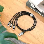 Hoco X102 Fresh 3-in-1 Charging Data Cable (iP+Micro+Type-C) - Available at AfnoBazar Nepal