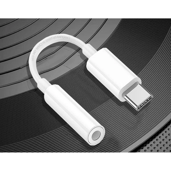 Hoco LS35 Type-C to 3.5mm Adapter Audio Converter with Microphone and Wire Control Support - Available at AfnoBazar Nepal