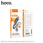 Hoco X112 Favor 60W Screen Display Charging Data Cable C to C - Available at AfnoBazar Nepal