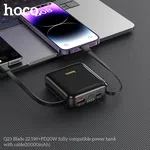 Hoco Q23 Blade 22.5W+PD20W Fully Compatible Power Bank with Cable (10000mAh) - Available at AfnoBazar Nepal