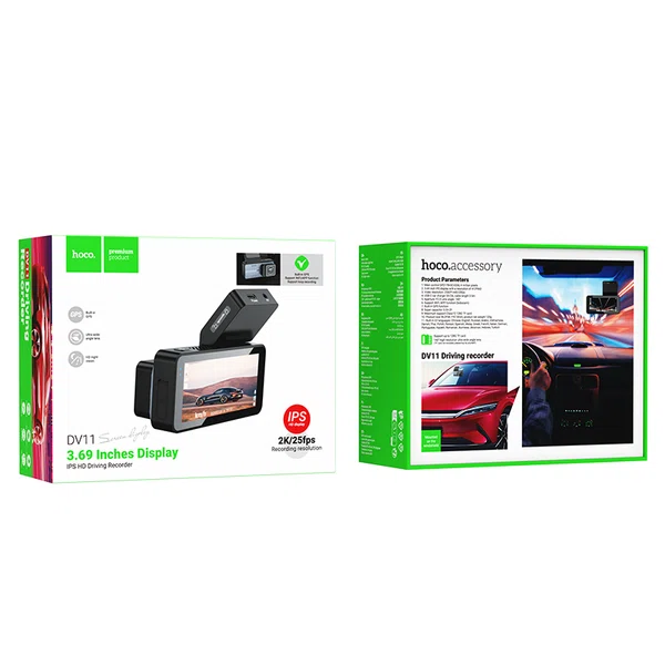 Hoco DV11 Driving Recorder 2K Display GPS - Available at AfnoBazar Nepal