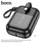 Hoco Q20 Fountain 22.5W+PD20W Fully Compatible Power Bank with Digital Display and Cable (10000mAh) - Available at AfnoBazar Nepal