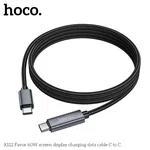Hoco X112 Favor 60W Screen Display Charging Data Cable C to C - Available at AfnoBazar Nepal