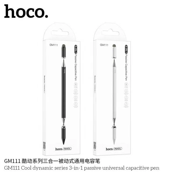 Hoco GM111 Cool Dynamic Series 3-in-1 Passive Universal Capacitive Pen - Available at AfnoBazar Nepal