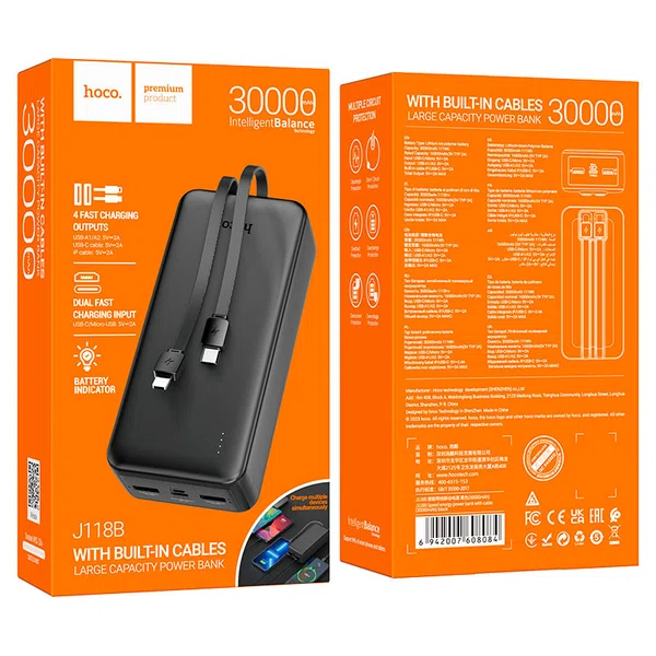 Hoco Power Bank J118B Speed Energy 30000mAh - Available at AfnoBazar Nepal