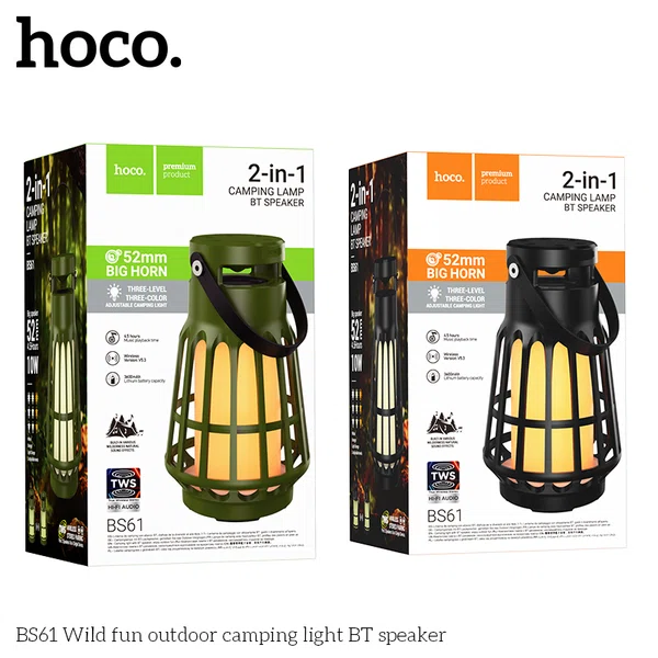 Hoco BS61 Wild Fun Outdoor Camping Light BT Speaker - Available at AfnoBazar Nepal