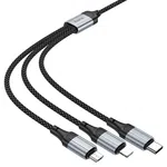 Hoco X102 Fresh 3-in-1 Charging Data Cable (iP+Micro+Type-C) - Available at AfnoBazar Nepal