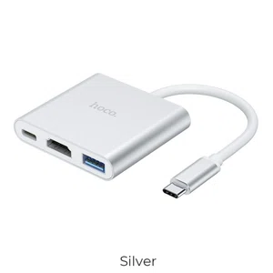 Hoco HB14 Easy Use Type-C Adapter (Type-C to USB3.0+HDMI+PD) - Available at AfnoBazar Nepal