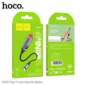 Hoco UA30 Electric Cigarette Lighter Type-C - Available at AfnoBazar Nepal