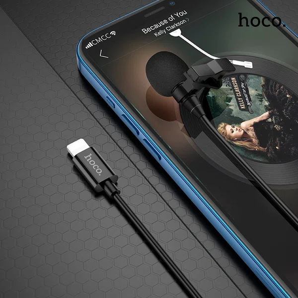 Hoco L14 Lavalier Microphone for Lightning (2m Cable) - Available at AfnoBazar Nepal