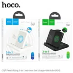 Hoco CQ7 Pass Folding 3-in-1 Wireless Fast Charger (iWatch+SAM) - Available at AfnoBazar Nepal