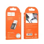 Hoco UA17 USB Male to Type-C Female USB2.0 Adapter - Available at AfnoBazar Nepal