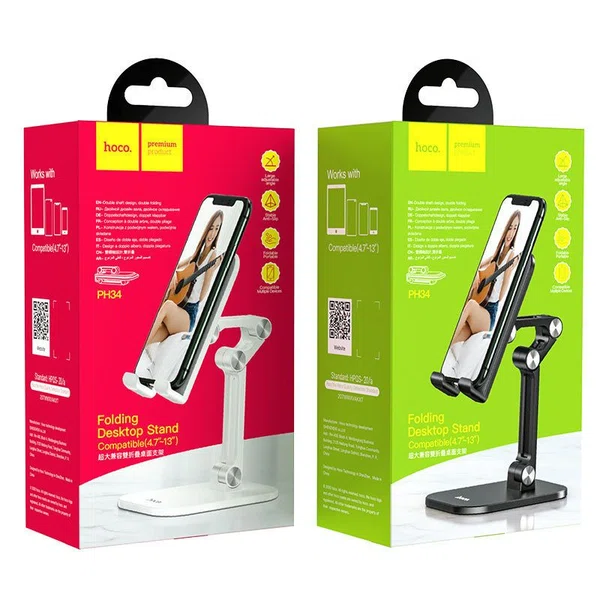 Hoco PH34 Excelente Double Folding Desktop Stand - Available at AfnoBazar Nepal