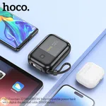 Hoco Q20 Fountain 22.5W+PD20W Fully Compatible Power Bank with Digital Display and Cable (10000mAh) - Available at AfnoBazar Nepal