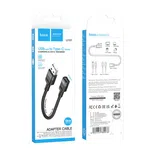 Hoco U107 USB Male to Type-C Female Adapter Cable (L=0.1m) - Available at AfnoBazar Nepal